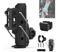 Adaptive Cycling Bottle Holder, 360 Degree Rotating Motorcycle Water Bottle Holder with Screws Tool, Adjustable Handlebar Crash Bar Mount Cup Cage for Diameter 2'' - 3'' Cup