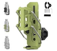 Adaptive Cycling Bottle Holder, Mountain Bike Water Bottle Holder, 360 Degree Rotatable Motorcycle Water Bottle Holder, for Diameter 2'' - 3'' Cup, Adjustable Automatic Clamping Mechanisms (Green)