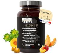 AdaptivLAB Rhodiola Rosea Stress Resist Anxiété Fatigue et Relaxation Gummies - Arôme Pêche Pavot de Californie et Vitamin B6 Anti Stress Adulte Complément Alimentaire Vegan et Végétarien Gummies