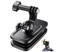 Adaptom° Support Clip pivotant à 360° pour Sac à Dos pour GoPro Hero 13 12 11 10 9 8 Max, DJI Osmo, Insta360, avec Design à réglage Rapide, Fixation pour Ceinture Sac bandoulière, Accessoires pour