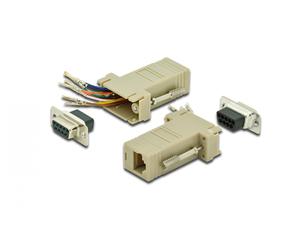 Adaptor, DB9, RJ45, Modular DB9 F, RJ45 F