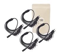 Adaptout 4X Doubleur séparateur rallonge 8 voies vipère cable 12v DC 5,5 x 2,1 mm extension 30cm caméra alimentation sécurité