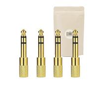 Adaptout X4 Adaptateur Gros Jack 6.35mm Male vers Mini Jack 3.5mm Femelle Stereo Connecteur Audio Minijack Plaque Or 18k Gold Ecouteurs HiFi Casque Marque FRANÇAISE