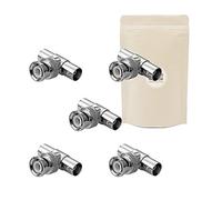 Adaptout X5 Adaptateur BNC T 1 Prise Male vers 2 Femelles coaxial Doubleur Splitter Y Diviseur connecteur s Video Composite et SDI Marque FRANÇAISE
