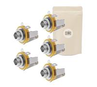 ADAPTOUT X5 Prise Jack Femelle 6.35mm Stereo (1/4") - 6,35Mm TRS pour Montage en Façade avec Rondelle et Écrou à Souder