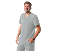 Adar Addition Gommage Hommes - Classique V-Cou Gommage Top - A6006 - Argent Gris - S