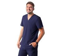 Adar Addition Gommage Hommes - Classique V-Cou Gommage Top - A6006 - Marine - 2X