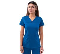 Adar Pro Scrubs for Women - Haut exfoliant à Encolure en V chérie - P4210 - Royal Blue - 3X