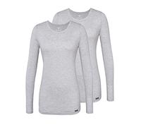 Adar Uniforms Médical Manches Longues - sous Vêtement Confortable Femme Lot de 2-2902 - Marl Gray - M