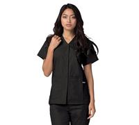 Adar Universal Blouse Médicale Femme - Tunique avec Boutons Pressions - 604 - Black - S