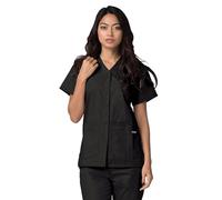 Adar Universal Blouse Médicale Femme - Tunique avec Boutons Pressions - 604 - Black - XL