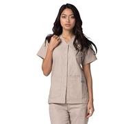Adar Universal Blouse Médicale Femme - Tunique avec Boutons Pressions - 604 - Khaki - L