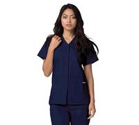 Adar Universal Blouse Médicale Femme - Tunique avec Boutons Pressions - 604 - Navy - 2X