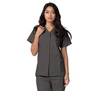 Adar Universal Blouse Médicale Femme - Tunique avec Boutons Pressions - 604 - Pewter - S