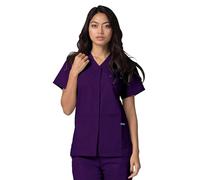 Adar Universal Blouse Médicale Femme - Tunique avec Boutons Pressions - 604 - Purple - 2X