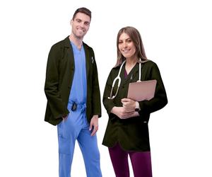 Adar Universal Blouses de Laboratoire Unisexes - Blouse de Laboratoire de Consultation Classique de 31" - 805 - Olive - XXS