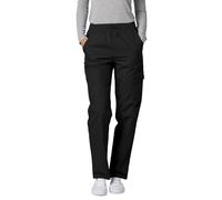 Adar Universal Pantalon Médical Femme - Pantalon Cargo Fuselé - 506 - Black - L