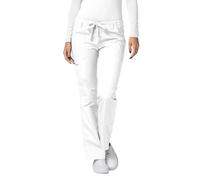 Adar Universal Pantalon Médical Femme - Pantalon Coupe Droite avec Cordon - 510 - White - L