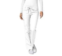 Adar Universal Pantalon Médical Femme - Pantalon Coupe Droite avec Cordon - 510 - White - S