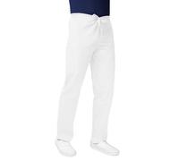 Adar Universal Pantalon Médical Unisexe - Pantalon Fuselé avec Cordon - 504 - White - 5X
