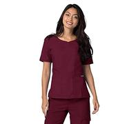 Adar Universal Scrubs for Women - Haut exfoliant à col en V - 628 - Burgundy - S