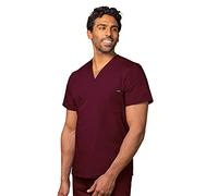 Adar Universal Unisex Scrubs - Haut de Gommage Tunique à col en V - 6011 - Burgundy - XL