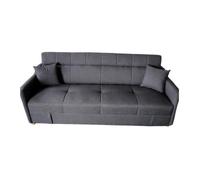 Canapé convertible avec coffre en tissu gris foncé 3 places ADARE