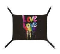 ADASGHBY Hamac réversible à suspendre pour animal domestique - Hamac doux Love is Love pour chiot, chien, cochon, lapin, hamster