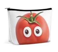 ADASGHBY Petite trousse de maquillage portable - Trousse de toilette étanche - Motif animaux gris - Pour femme, Tomates I Love You from My Head, Taille unique