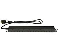 Adastra | Unité de distribution d'alimentation avec 8 prises secteur britanniques | Design Slimline 1U monté en rack et câble d'extension de 1,8 m