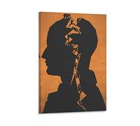 ADATA Abstract Imagination Art Climbing Stairs Psychology Poster Canvas Wall Art Room Decoration Aesthetics Wall Paintings Gifts 12x18inch(30x45cm) Frame-Style-1