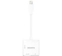Adata ai910 mfi certifié 3 voies transférés lightning lecteur avec les cartes sd carte microsd pour ios, ipad, iphone, mac et pc Blanc G