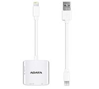 Adata ai910 mfi certifié 3 voies transférés lightning lecteur avec les cartes sd carte microsd pour ios, ipad, iphone, mac et pc Blanc G