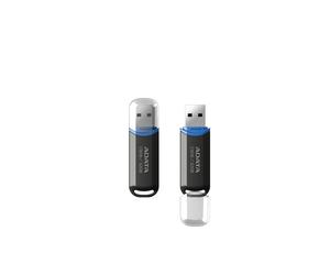 ADATA C906 - Clé USB 32Go USB Type-A 2.0 Noir - Compatible Windows, macOS, Linux - 58x17.6x10.4mm - 9g - Référence AC906-32G-RBK
