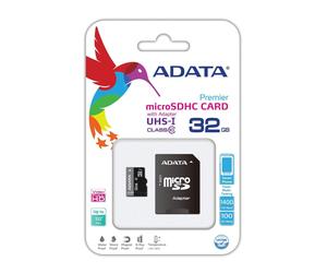 ADATA Carte Mémoire MicroSDHC Premier 32 Go (AUSDH32GUICL10-RA1)