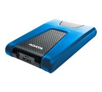 Disque dur externe portable ADATA DashDrive Durable HD650 - 2 To - USB 3.1 - AES 256 bits - Bleu
