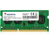 ADATA Mémoire RAM 8GB DDR3L 1600MHz SO-DIMM pour ordinateurs portables Vert 1.35V