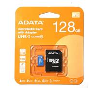 ADATA Micro SDXC Carte mémoire 128 Go avec adaptateur SD pour smartphones, tablettes, etc. A1 Classe 10 UHS-1 Jusqu'à 100 Mo/s (128 Go)