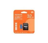 ADATA MicroSDHC 32GB Classe 10 UHS-I U1 - Lecture 85Mo/s Écriture 25Mo/s - Inclut adaptateur SD - Température d'opération -25°C à 85°C
