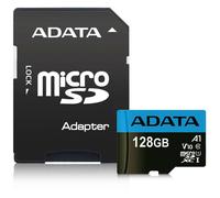 ADATA Premier mémoire Flash 128 Go MicroSDXC Classe 10 UHS-I - Mémoires Flash (128 Go, MicroSDXC, Classe 10, UHS-I, 85 Mo/s, Noir, Bleu)