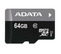 ADATA Premier | Carte mémoire flash | 64 Go | Carte mémoire microSDXC UHS-I | Classe de vitesse UHS Class 1 / Class10