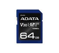 ADATA Premier Pro - Carte mémoire flash - 64 Go - Video Class V30 / UHS-I U3 / Class10 - SDXC UHS-I