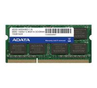 ADATA Premier Series - DDR3L - module - 8 Go - SO DIMM 204 broches - 1600 MT/s / PC3L-12800 - CL11 - 1.35 V - mémoire sans tampon - non ECC