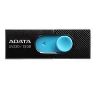 ADATA 32GB UV220 USB 3.0 Clé USB 3.0 Noir/Bleu - Clé USB Flash Drives, AUV220-32G-RBKBL (DashDrive - USB Drives Backward Compatible avec USB 2.0)