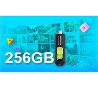 ADATA USB 256GB UC300 bkgn 3.2 USB Typ C Interface USB 3.2 Gen 1 - ADATA ACHO-UC300-256G-RBK/GN - (PC Zubehoer / Speicher)