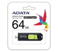 ADATA USB 64GB UC300 bkgn 3.2 USB Typ C Interface USB 3.2 Gen 1 - ADATA ACHO-UC300-64G-RBK/GN - (PC Zubehoer / Speicher)