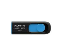 Adata Usb-stick 32gb Dashdrive Uv128 (black/blue) Retail Auv128-32g-rbe