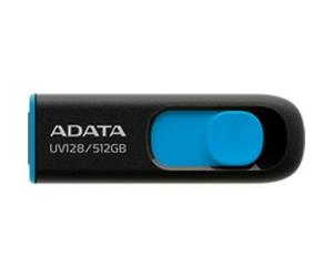 ADATA UV128 lecteur USB flash 512 Go USB Type-A 3.2 Gen 1 (3.1 Gen 1) Noir, Bleu, Clé USB
