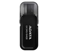 ADATA Clé USB 64 Go UV240 USB 2.0 Type A avec capuchon Noir