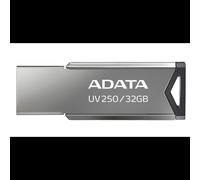 ADATA UV250 Clé USB 32Go USB Type-A 2.0 Argent Sans Capuchon, Dimensions 42.4x14.9x5.35mm, Poids 5.6g, AUV250-32G-RBK